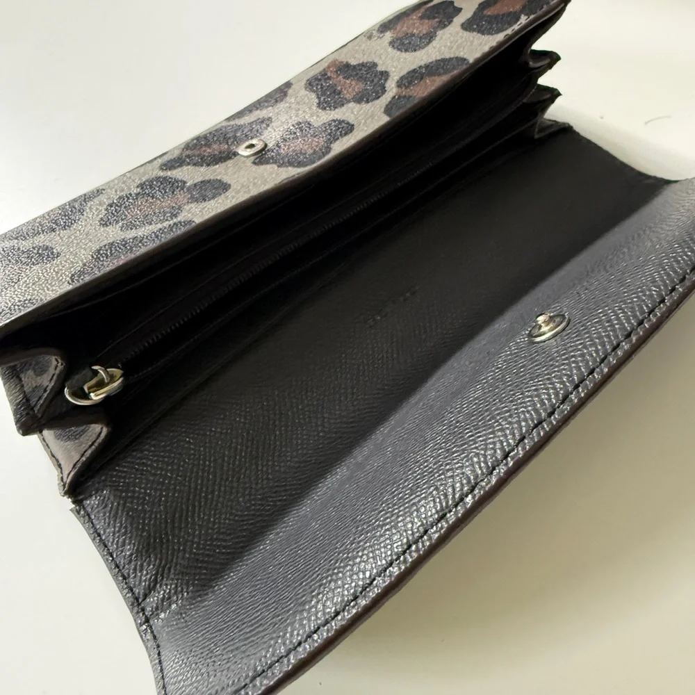 Coach Leopard Print Margot Bag Set - wallet/bag/makeup bag in Black/Brown - Picture 7 of 8